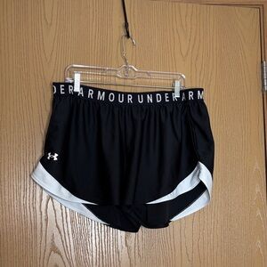 Under Armour Women's Athletic Shorts - Black with White Trim